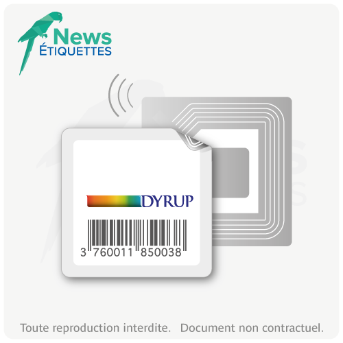 Etiquette intelligente NFC NTAG203 préchargée en données impression couleur