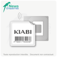 Etiquette intelligente NFC NTAG203 préchargée en données impression noire